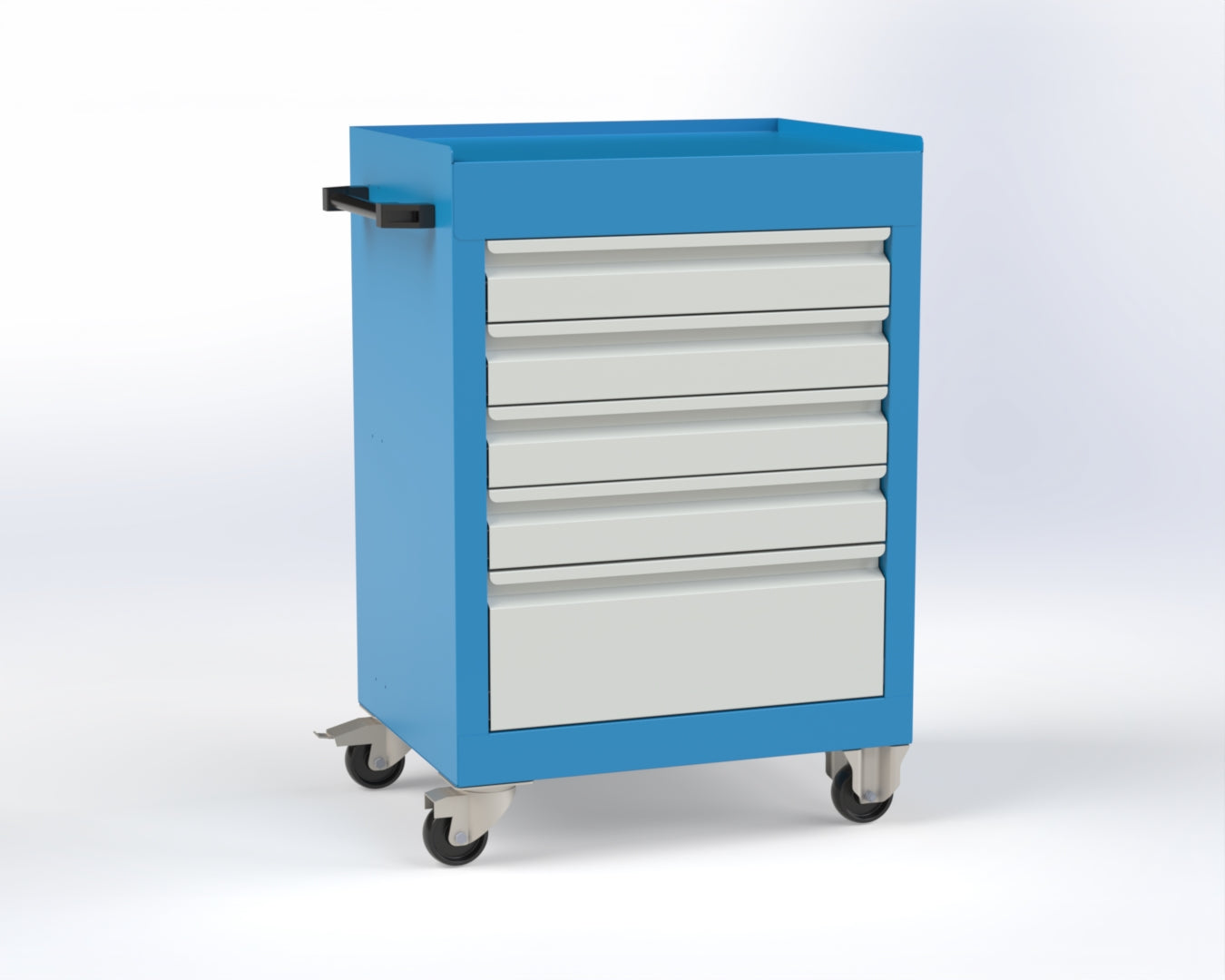 5 Çekmeceli Endüstriyel Dolap OST1000 Mavi-Gri