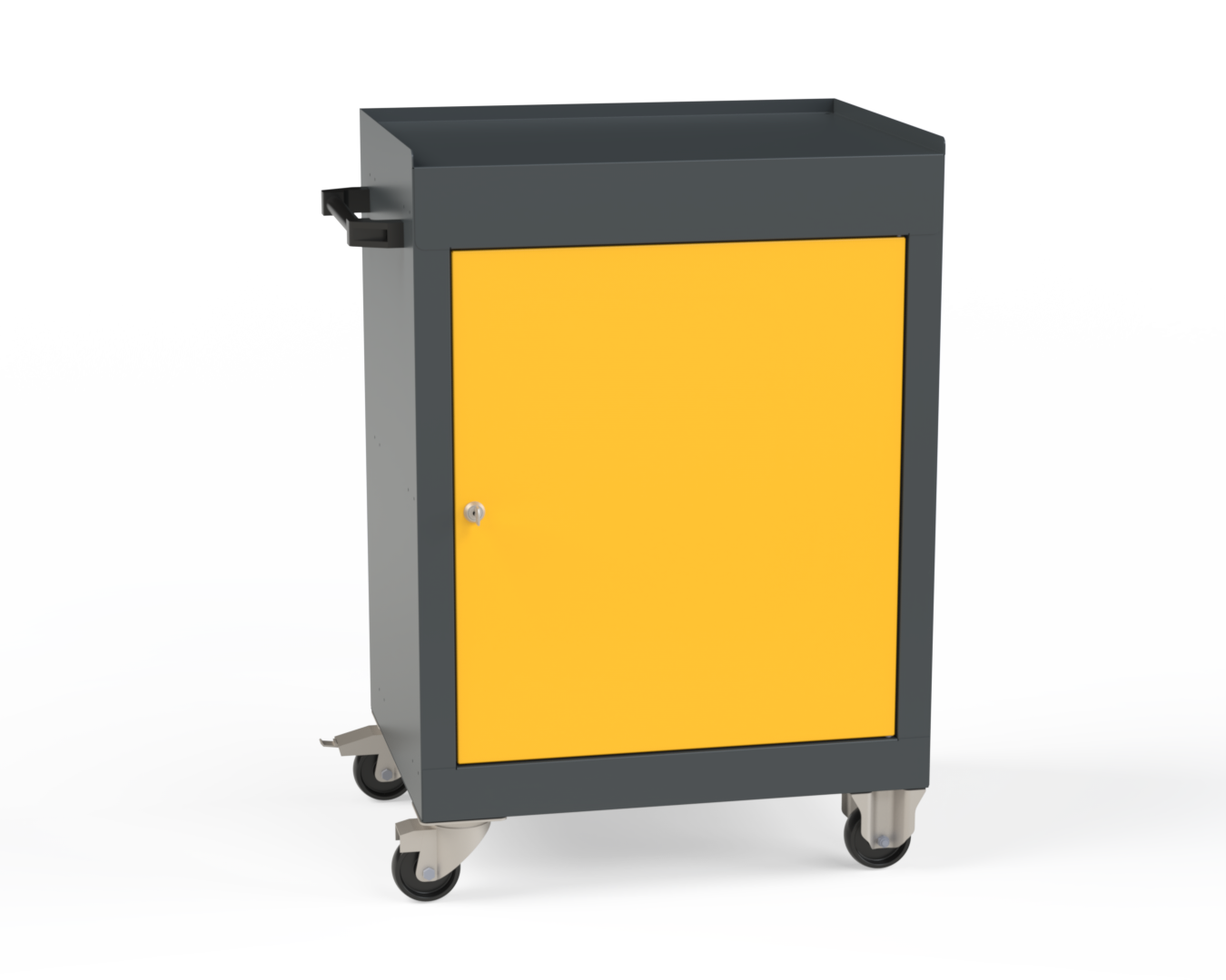 Tek Kapaklı Endüstriyel Dolap OST1003 Antrasit-Sarı