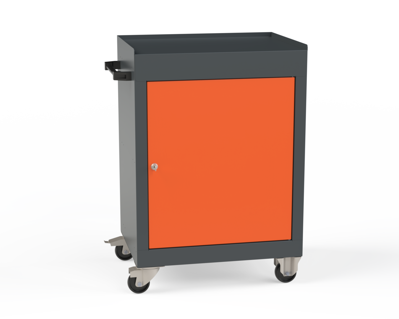 Tek Kapaklı Endüstriyel Dolap OST1003 Antrasit-Turuncu