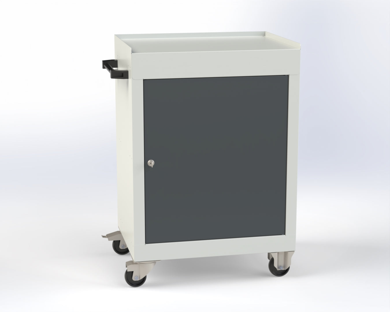 Tek Kapaklı Endüstriyel Dolap OST1003 Gri-Antrasit