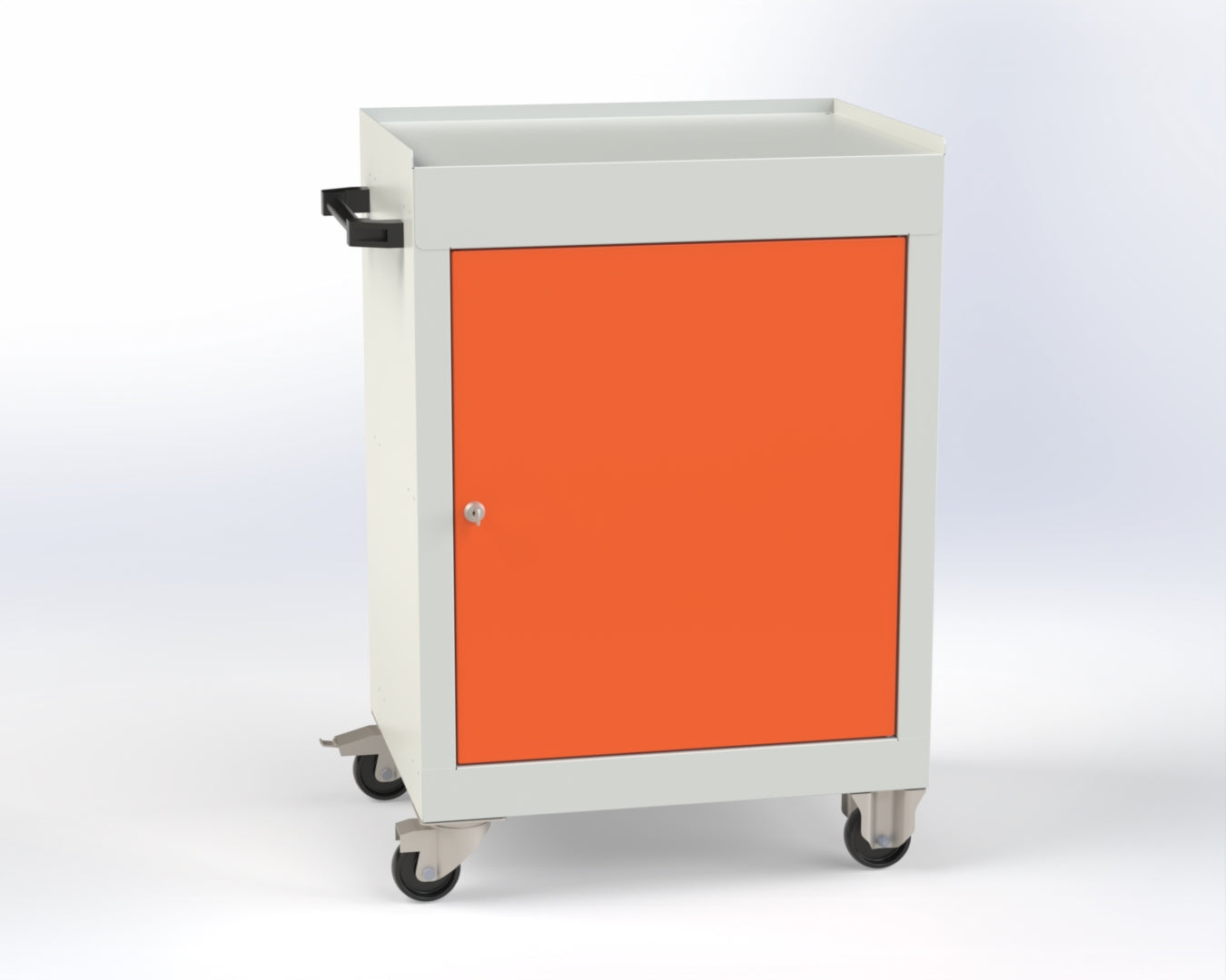 Tek Kapaklı Endüstriyel Dolap OST1003 Gri-Turuncu